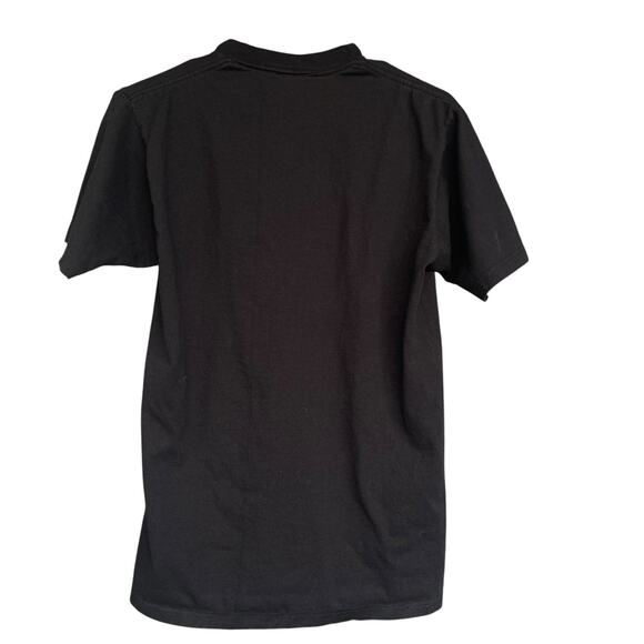 Vintage Velva Sheen Mickey Mouse TShirt Medium Black Embroidered Cotton 90s - Picture 2 of 9